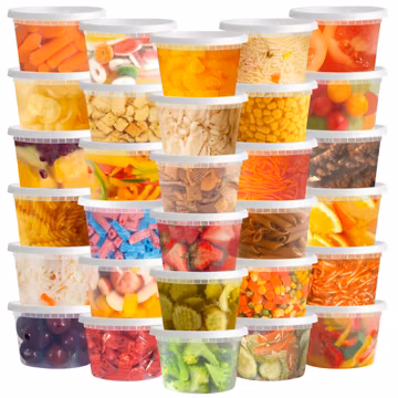 TashiBox 50 Sets 16 Oz Plastic Deli Containers with Lids - Food Storage Containers with Lids - Clear Airtight Meal Prep Containers, BPA Free, Stackable, Leakproof, Microwave and Freezer Safe