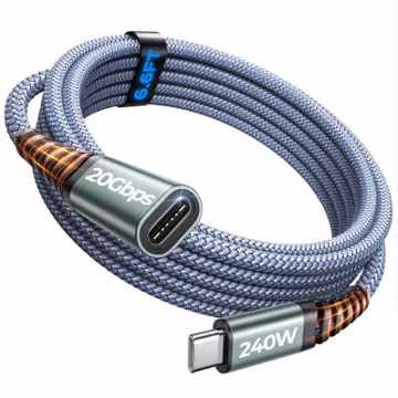 AINOPE USB C Extension Cable 6.6FT/20Gbps/240W/4K@60Hz USBC Extension Cable