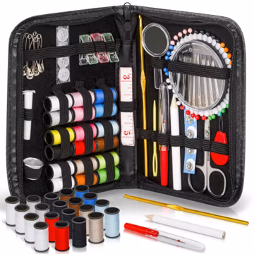 142-Piece Travel Sewing Kit for Adults & Kids, Small Needle & Thread Kit